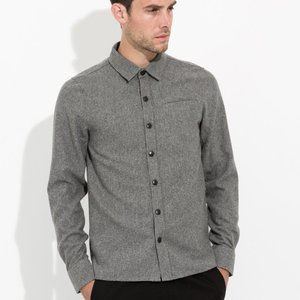 Grey Overshirt with Snap Buttons